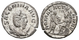 Salonina, AD 254-268. AR, Antoninianus. 3.77 g. 21.02 mm. Samosata.
Obv: SALONINA AVG. Bust of Salonina, diademed, draped, on crescent, right.
Rev: RO...