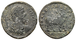 Julian II Apostata, 361-363 AD. Double Maiorina, 7.73 g. 27.63 mm. Antiochia.
Obv: D N FL CL IVLIANVS P F AVG. Bust of Julian, pearl-diademed, draped,...