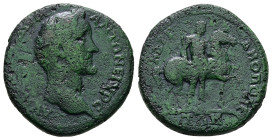 Thrace, Hadrianopolis. Antoninus Pius, AD 138-161. AE. 16.53 g. 28.67 mm.
Obv: ΑΥ [ΚΑΙ Τ ΑΙ ΑΔΡ]ΙΑ ΑΝΤΩΝΕΙΝΟϹ. Bare head of Antoninus Pius, right.
R...