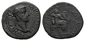 Lydia, Philadelphia. Caligula, AD 37-41. AE. 4.19 g. 20.59 mm. Artemon, son of Hermogenes, magistrate.
Obv: ΓΑΙΟϹ ΚΑΙϹΑΡ ΓƐΡΜΑΝΙΚΟϹ ΝƐΟΚΑΙϹΑΡƐWΝ. Lau...