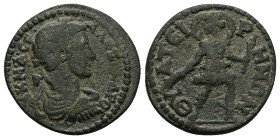 Lydia, Thyateira. Severus Alexander, AD 222-235. AE. 7.40 g. 25.45 mm.
Obv: Μ ΑΥΡ ΑΛƐΞΑΝΔΡΟϹ. Laureate, draped and cuirassed bust of Severus Alexander...