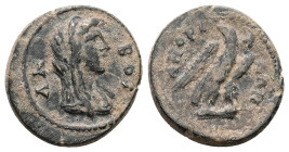 Phrygia, Amorium. Pseudo-autonomous, AD 193-235. AE. 5.68 g. 21.09 mm.
Obv: BOYΛH. Laureate, veiled and draped bust of Boule right. 
Rev: AMOΡIANΩN. E...
