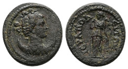 Phrygia, Hierapolis. Pseudo-autonomous, AD 3rd century. AE. 4.82 g. 18.86 mm.
Obv: Draped bust of Selene-Hekate, right; behind her shoulders, crescent...