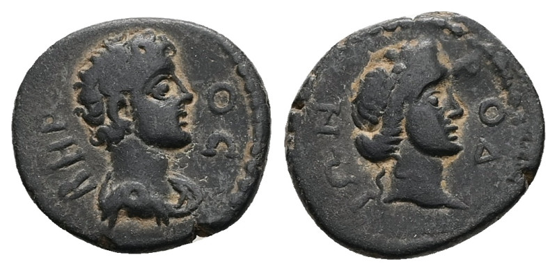 Caria, Rhodes. Pseudo-autonomous, Time of Marcus Aurelis c. 139-144. AE. 2.62 g....