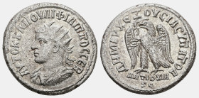 Syria, Antioch. Philip I, AD 244-249. AR, Tetradrachm. 11.23 g. 27.22 mm. 
Obv: ΑΥΤΟΚ Κ Μ ΙΟΥΛΙ ΦΙΛΙΠΠΟϹ ϹΕΒ. Radiate and cuirassed bust of Philip I, ...