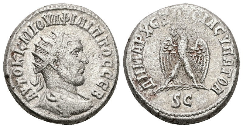 Syria, Antioch. Philip I, AD 244-249. AR, Tetradrachm. 13.15 g. 26.06 mm.
Obv: A...