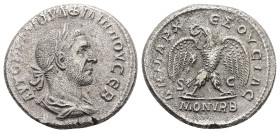 Syria, Antioch. Philip I, AD 244-249. AR, Tetradrachm. 10.60 g. 26.42 mm. 
Obv: ΑΥΤΟΚ Κ Μ ΙΟΥΛ ΦΙΛΙΠΠΟV ϹΕΒ. Laureate, draped and cuirassed bust of Ph...