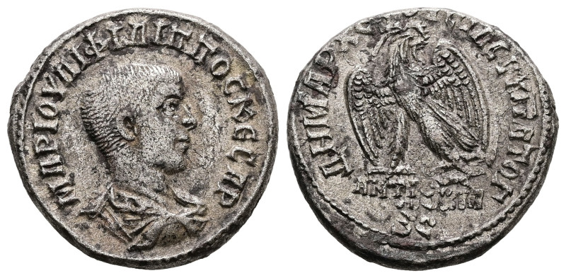 Syria, Antioch. Philip II as Caesar, AD 244-247. AR, Tetradrachm. 11.21 g. 26.73...