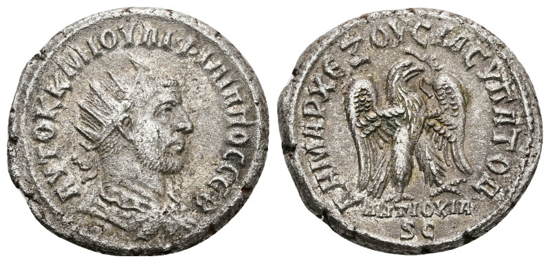 Syria, Antioch. Philip II, AD 247-249. AR, Tetradrachm. 11.39 g. 27.30 mm.
Obv: ...