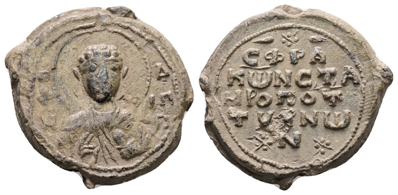 PB Byzantine seal of Constantine, metropolitan of Tyana (AD 11th century)
Obv: ...