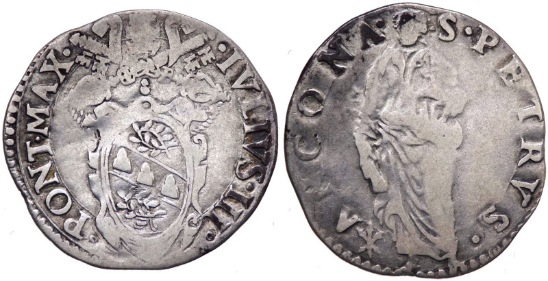 Stato Pontificio - Ancona - Giulio III (1550-1555) - giulio - Munt 54 - 2,90 g -...