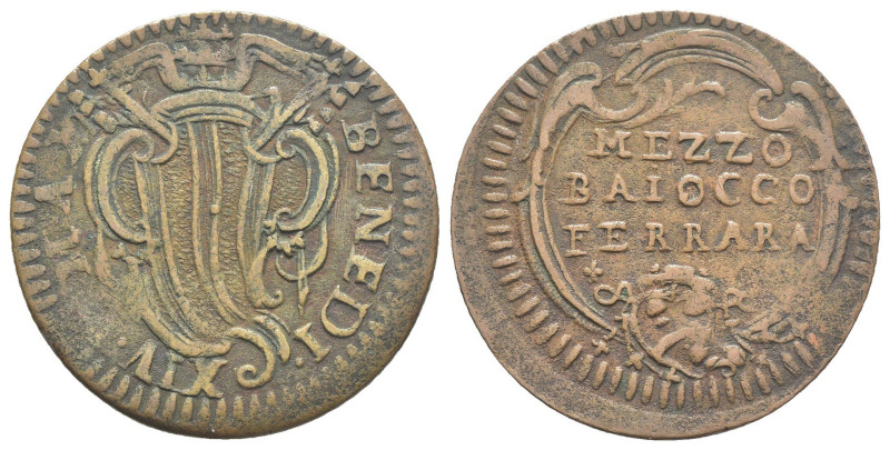 Ferrara - Benedetto XIV (1740-1758) - 1/2 Baiocco - gr.4,47 - MIR 2650

MB+
...