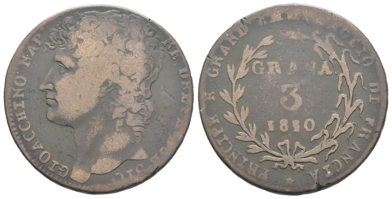 Napoli - Gioacchino Murat (1808-1815) - 3 Grana 1810 - gr. 17,72 - Gigante#4

...