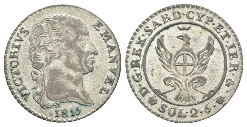 Regno di Sardegna - Vittorio Emanuele I (1802-1821) - 2,6 Soldi 1815 - Gigante #...