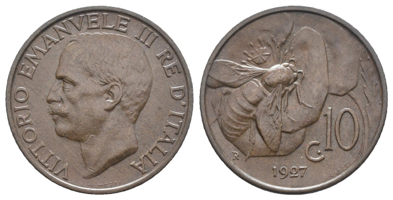 Regno d'Italia - Vittorio Emanuele III (1900-1943) - 10 Centesimi "Ape" 1927 - C...