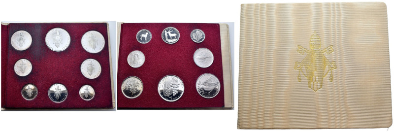 Paolo VI (1963-1978) - Set PROVA 1970 anno VIII - 500 Lire, 100 Lire, 50 Lire, 2...