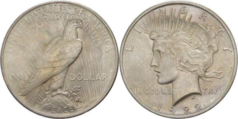 Stati Uniti d'America (1776-oggi) - 1 Dollaro "Peace" 1922 -KM# 150 - Ag

SPL...