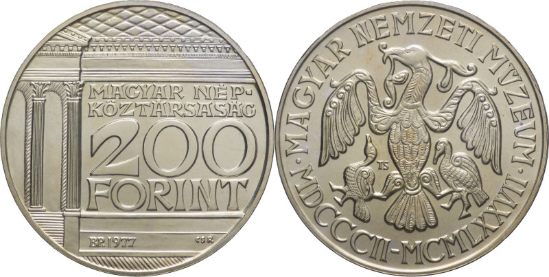 Ungheria - 200 forint 1977 - 175° Anniversario del Museo Nazionale - KM# 613 - A...