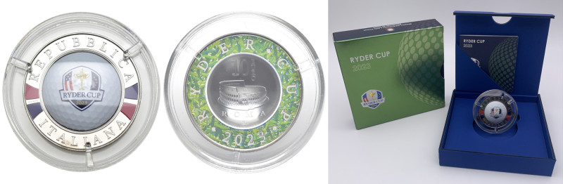 Repubblica Italiana - 10 Euro 2023 Ryder Cup - Ag - in confezione

FDC

SPED...