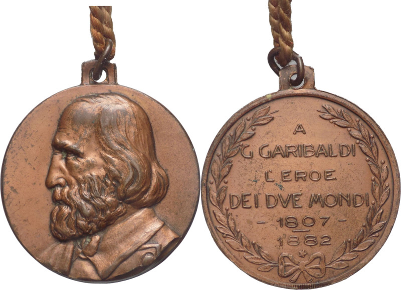 Italia - medaglia emessa per la commemorazione di Giuseppe Garibaldi (1807-1882)...