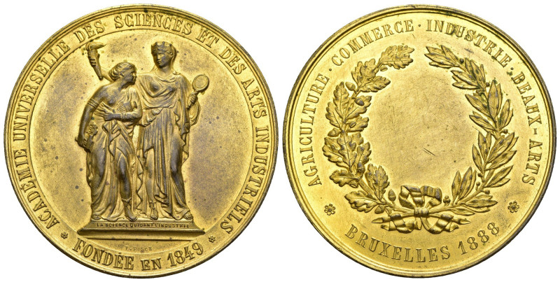 Belgio - Medaglia Accademia Universale delle Scienze - Bruxelles 1888 - opus: Fi...