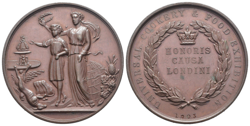 Gran Bretagna - Medaglia Esposizione Universale Culinaria 1903 - Bronzo - gr. 47...