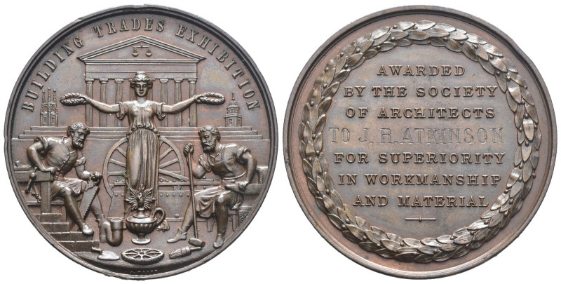 Society of Architects - Medaglia commemorativa della "Building Trades Exhibition...