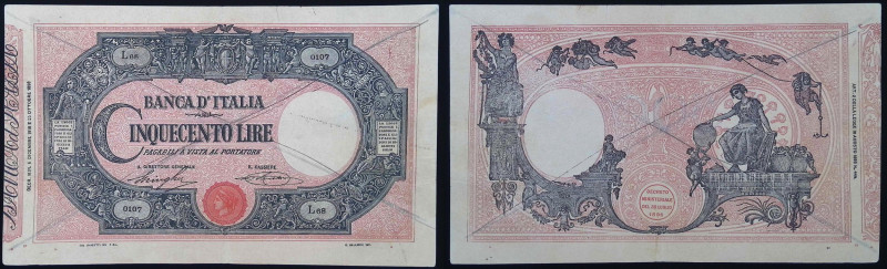 FALSO - Regno d'Italia - Vittorio Emanuele III - 500 Lire Matrice (Decreto) - 06...