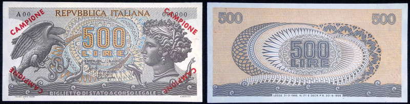 Repubblica Italiana - 500 Lire Aretusa - CAMPIONE - SOLO ALCUNI ESEMPLARI (R5) -...