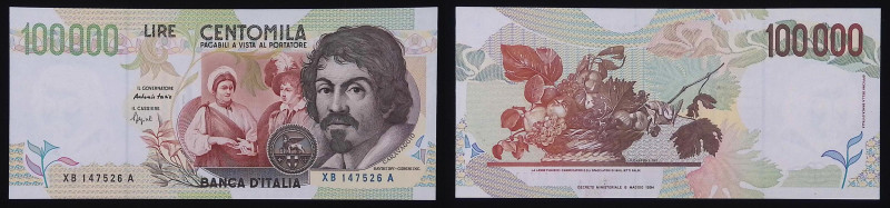 Repubblica Italiana - 100.000 Lire Caravaggio 2° tipo - 1995 - serie sostitutiva...