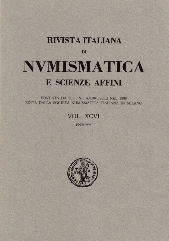 A.A.V.V. -S.N.I. Rivista italiana di numismatica. Milano, 1994\95. Indice: CONSO...