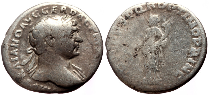 Trajan (98-117) AR Denarius (Silver, 3.02g, 19mm) Rome, 108-109. 
Obv: IMP TRAIA...