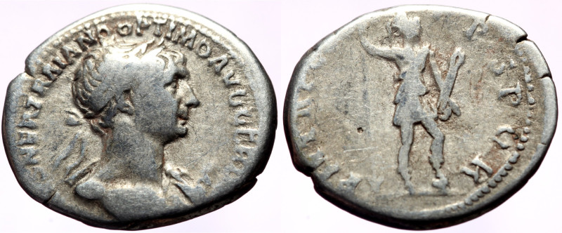 Trajan (98-117) AR Denarius (Silver, 3.92g, 19mm) Rome, 114-116. Obv: IMP CAES N...