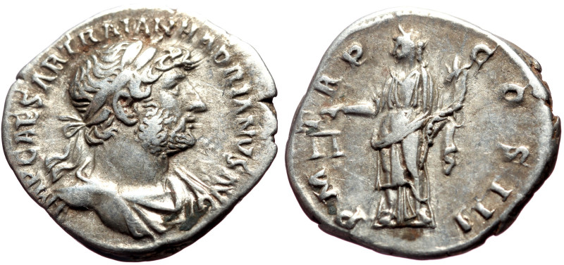 Hadrian (117-138) AR Denarius (Silver, 3.20g, 20mm) Rome, 119.
Obv: IMP CAESAR T...