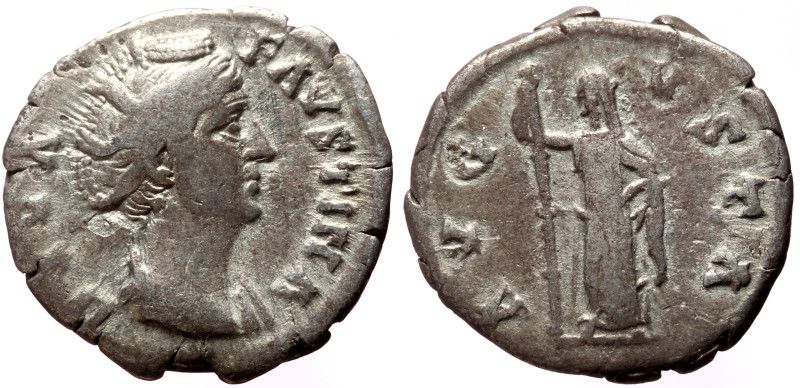 Diva Faustina I (Died 140/1) AR Denarius (Silver, 2.34g, 18mm) Rome, after circa...