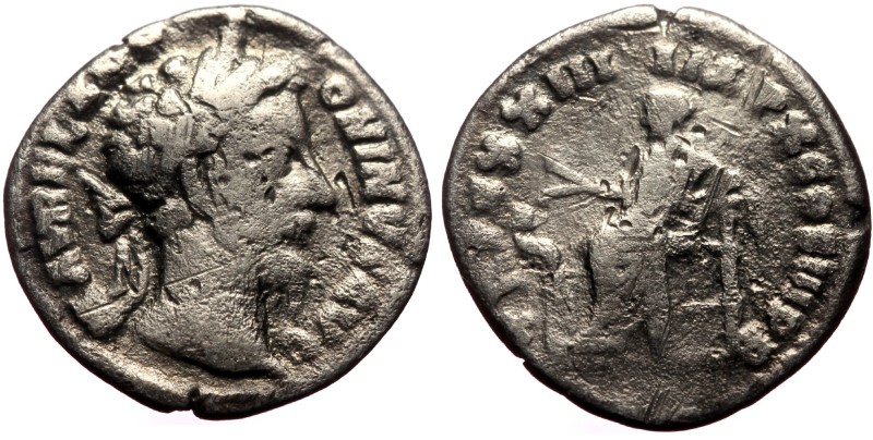 Marcus Aurelius (161-180) AR Denarius (Silver, 2.01g, 18mm) Rome.
Obv: M AVREL ...