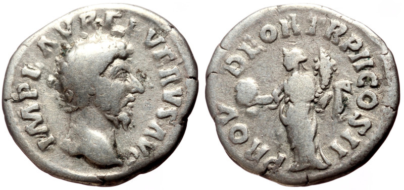 Lucius Verus (161-169) AR Denarius (Silver, 3.01g, 18mm) Rome, 163. 
Obv: IMP L ...