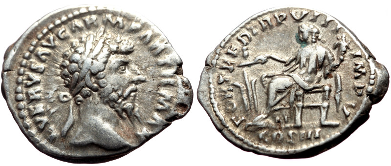 Lucius Verus (161-169) AR Denarius (Silver, 20mm, 4.47g) Rome, December AD 168 -...