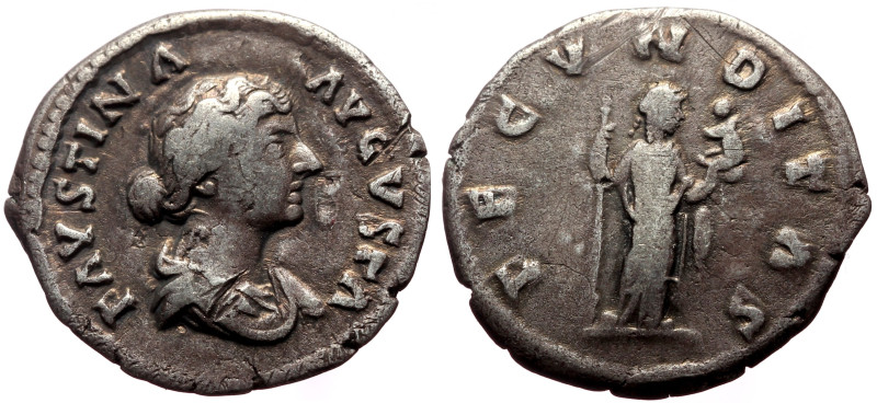 Faustina II (daughter of Antoninus Pius and wife of Marcus Aurelius) AR Denarius...