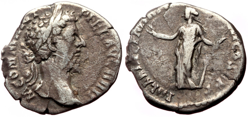 Commodus (177-192) AR Denarius (Silver, 2.09g, 17mm) Rome, 186-187. 
Obv: M COMM...