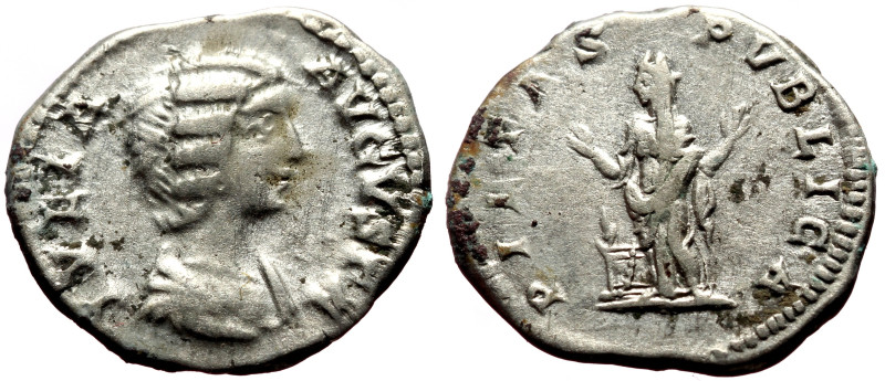 Julia Domna (193-217) AR denarius (Silver, 3.26g, 18mm) Rome, 203. 
Obv: IVLIA-A...