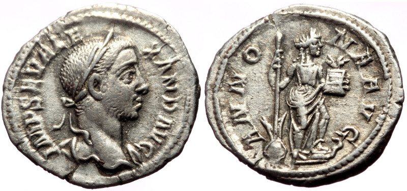 Severus Alexander (222-235) AR Denarius (Silver, 3.15g, 20mm) Rome, 229. 
Obv: I...