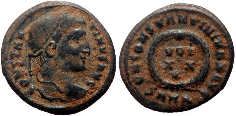 Constantine I The Great (307-337) AE Follis (Bronze, 20mm, 3.00g) Heraclea, 324....