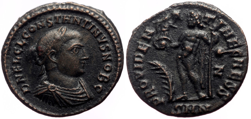 Constantine II (Caesar, ) AE (Bronze, 2.59g, 17mm) Nicomedia, 317-320. 
Obv: D N...