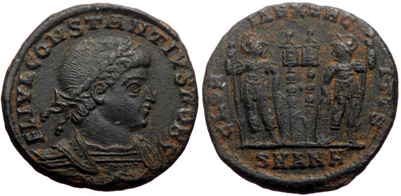 Constantius II (Caesar, 324-337) AE (Bronze, 2.59g, 17mm) Antiochia, 330-333. 
O...