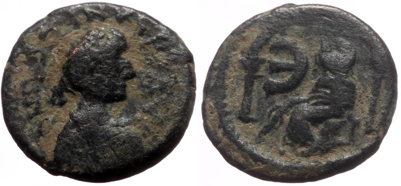 Justin I (518-527) AE pentanummium (Bronze, 1.78g, 13mm) Antioch, 522-527. 
Obv:...