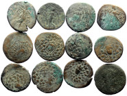 12 Greek AE coins (Bronze, 89.79g)