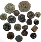 18 Ancient AE & AR coins (Silver and bronze, 70.10g)