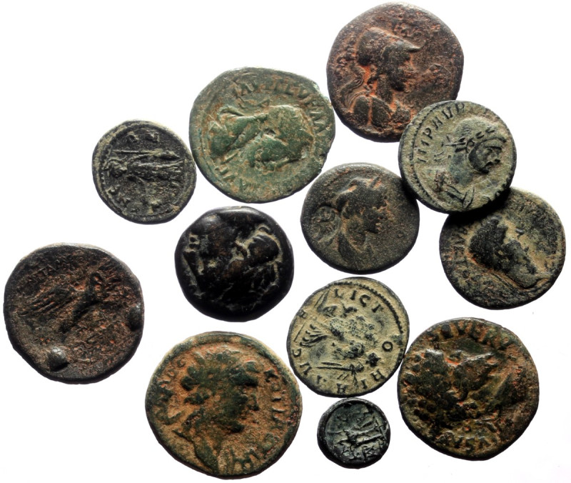 12 Ancient AE coins (Bronze, 56.45g)