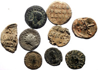 9 Ancient AE coins and Pb seals (Lead and bronze, 48.94g)